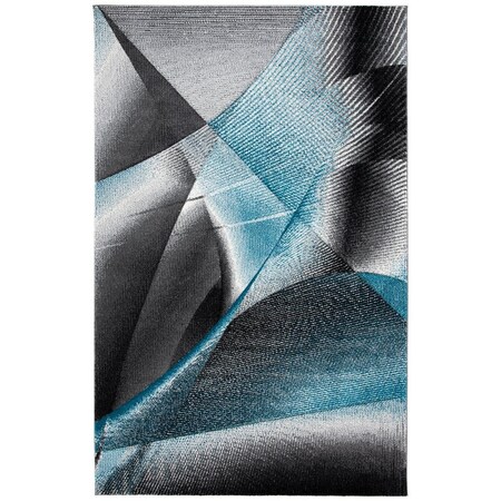 Safavieh Hollywood Power Loomed Rectangle Area RugGrey & Blue 8 x 10 ft. HLW715M-8